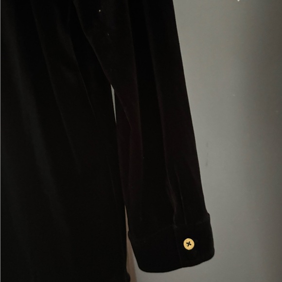 Ellen Tracy Black Long Sleeve Button Down Shirt - Picture 3 of 6